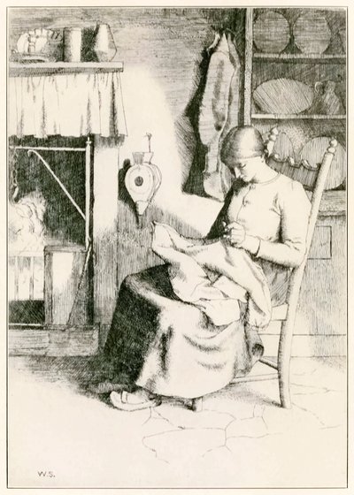 Miséricorde à son Travail de Le Voyage du Pèlerin de ce Monde à Celui qui Vient par John Bunyan (1628-1688) illustration de William Strang (1859-1921) - William Strang